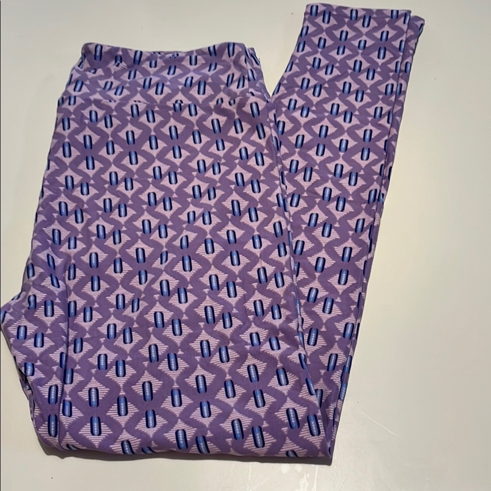 Lularoe Purple Geometric Leggings
